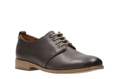 Grey leather zyris toledo lace up shoe